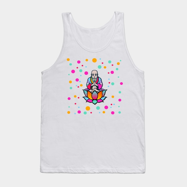 Buddha flower Tank Top by MARK ASHKENAZI